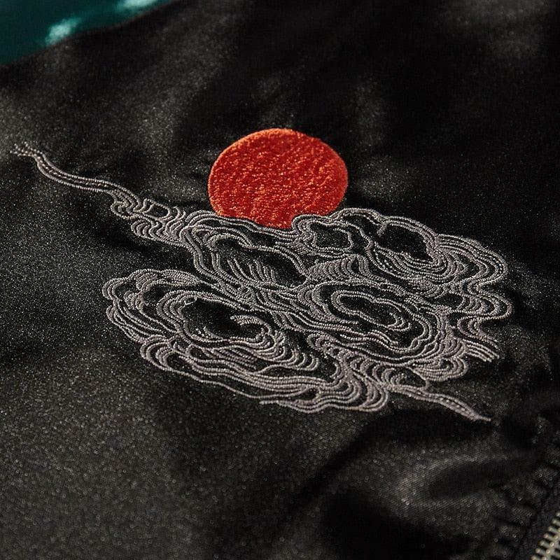 Y2K Grunge Embroidered Tiger Varsity Jacket - Retro 90s Fashion, Summer & Party Outfits