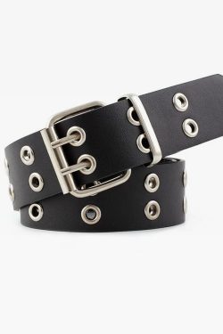Y2K Grunge Eyelet Belt - Perfect for 90s Outfits, Y2K Summer, and Retro Party Looks