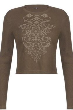 Y2K Grunge Fairycore Long Sleeve Top - 90s Retro, Summer Outfits, Pastel Goth Fashion