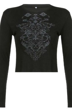 Y2K Grunge Fairycore Long Sleeve Top - 90s Retro, Summer Outfits, Pastel Goth Fashion