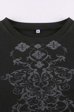 Y2K Grunge Fairycore Long Sleeve Top - 90s Retro, Summer Outfits, Pastel Goth Fashion