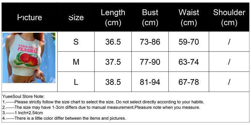 Y2K Grunge Farm Fresh Peaches Tank Top - Retro 90s Summer Outfit, Baby Tees, Y2K Fashion
