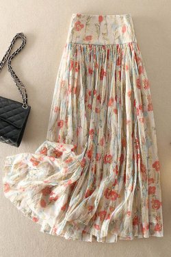 Y2K Grunge Fitted Zip Up Print Wrinkled Tulle Skirt - Retro 90s Summer Party Outfit