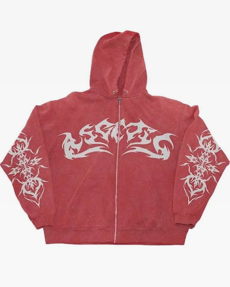 Y2K Grunge Flame Hoodie - Retro 90s Fashion, Summer Y2K Outfits, Gothic Y2K Style