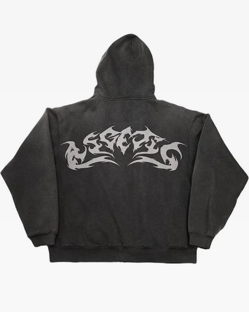 Y2K Grunge Flame Hoodie - Retro 90s Fashion, Summer Y2K Outfits, Gothic Y2K Style