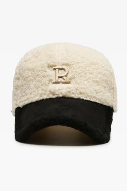 Y2K Grunge Fleece Baseball Cap - Retro 90s Fashion, Summer Y2K Outfits, Pastel Goth Style
