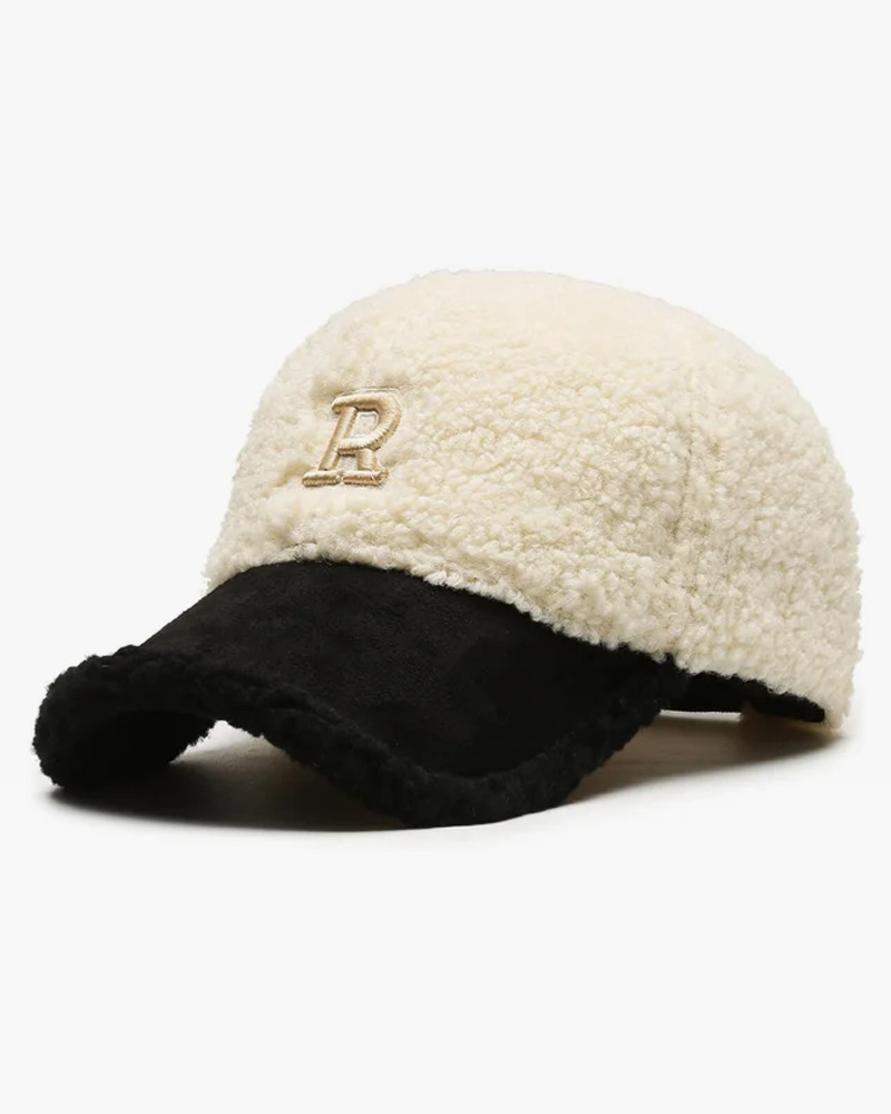 Y2K Grunge Fleece Baseball Cap - Retro 90s Fashion, Summer Y2K Outfits, Pastel Goth Style