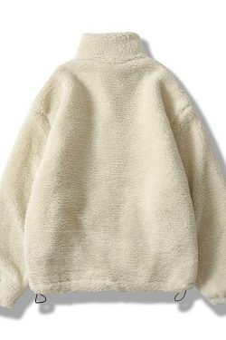 Y2K Grunge Fleece Jacket - Retro 90s Fashion, Summer Outfits, and Pastel Goth Style
