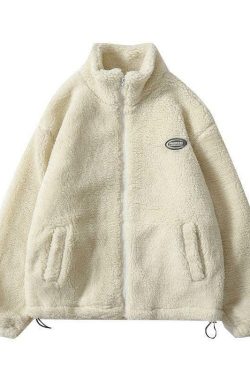 Y2K Grunge Fleece Jacket - Retro 90s Fashion, Summer Outfits, and Pastel Goth Style