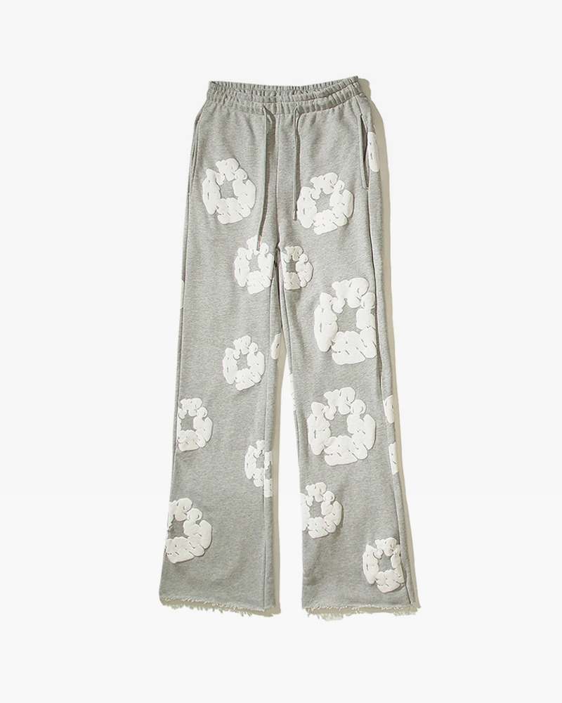 Y2K Grunge Flower Sweatpants - Retro 90s Fashion, Summer Outfits, and Pastel Goth Style