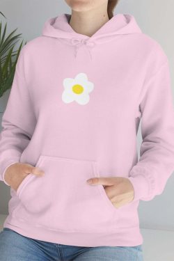 Y2K Grunge Flower Sweatshirt Hoodie - Retro 90s Summer Outfit, Pastel Goth, Y2K Fashion
