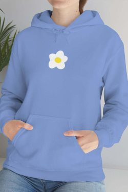 Y2K Grunge Flower Sweatshirt Hoodie - Retro 90s Summer Outfit, Pastel Goth, Y2K Fashion