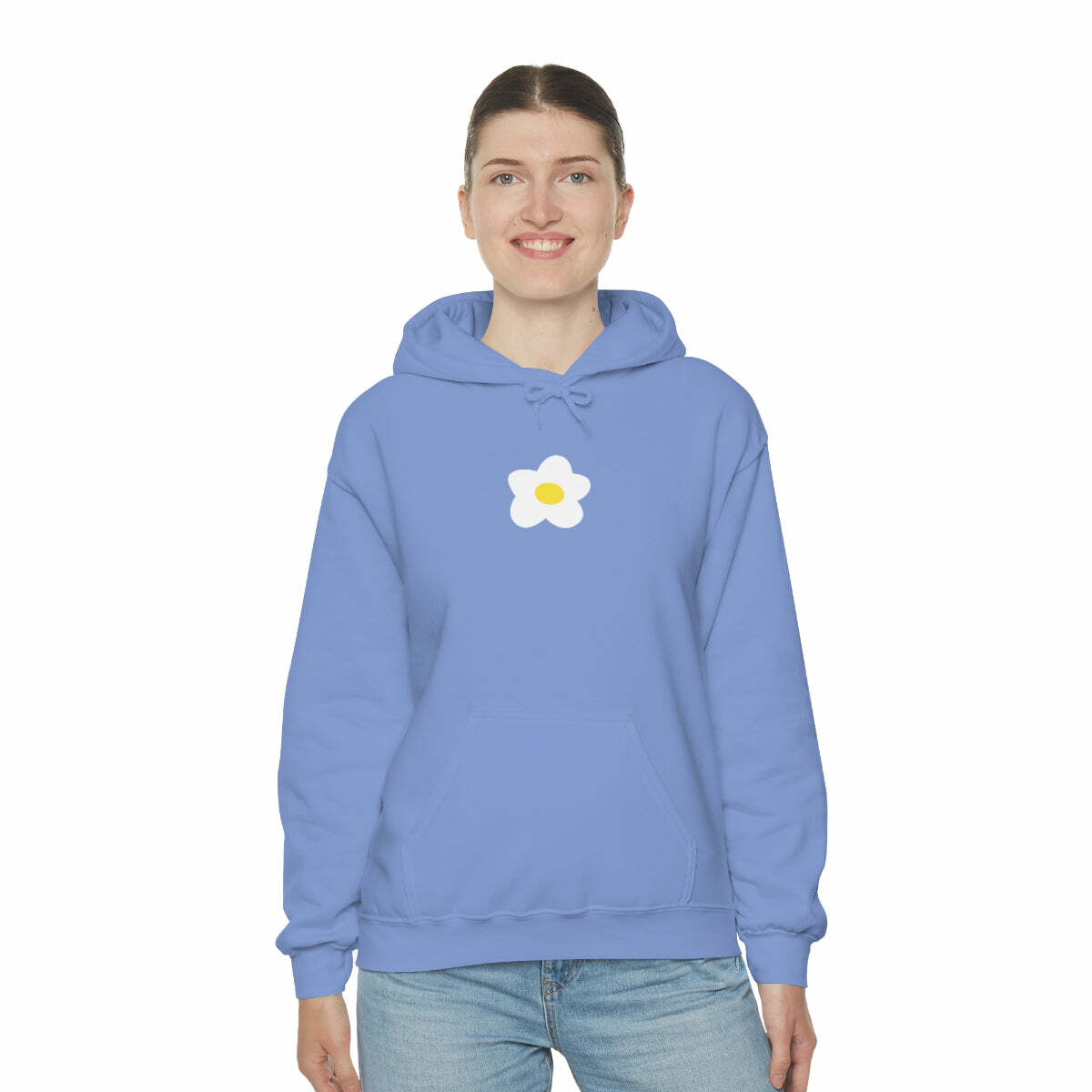 Y2K Grunge Flower Sweatshirt Hoodie - Retro 90s Summer Outfit, Pastel Goth, Y2K Fashion