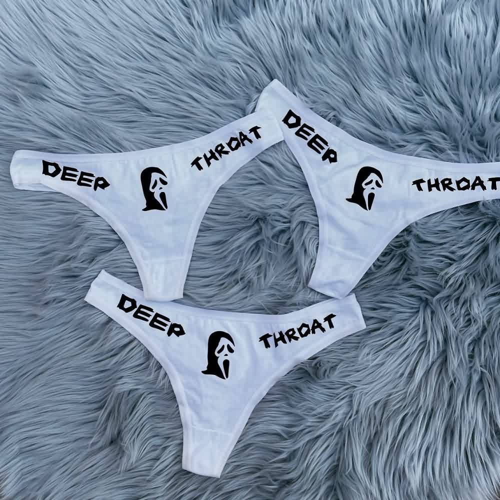 Y2K Grunge Funny Thong Underwear Set - Intimate Lingerie for Women, Retro 90s Fashion