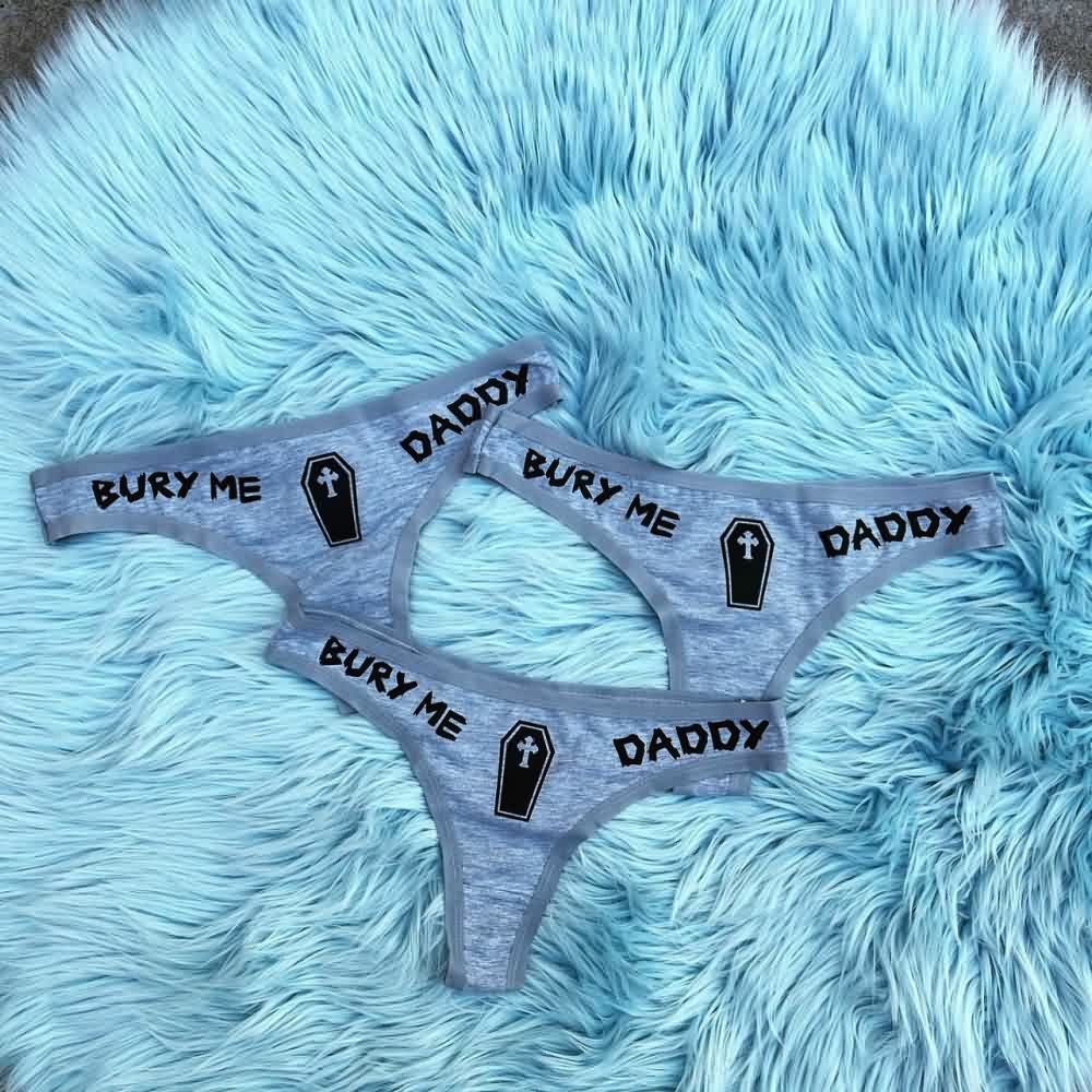 Y2K Grunge Funny Thong Underwear Set - Intimate Lingerie for Women, Retro 90s Fashion