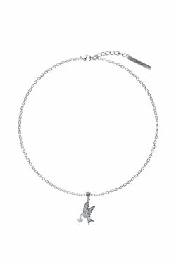 Y2K Grunge Galaxy Dove Necklace - Retro 90s Fashion, Pastel Goth, Y2K Popstar Style