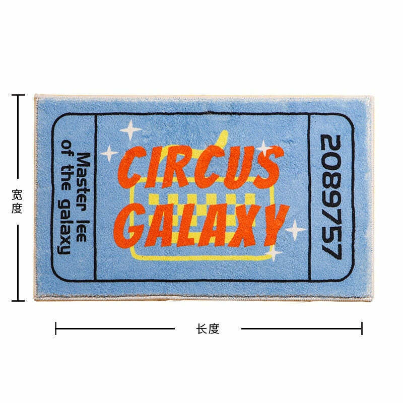 Y2K Grunge Galaxy Vintage Rug Mat - Retro 90s Aesthetic, Pastel Goth, Y2K Fashion Decor