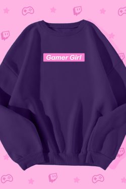 Y2K Grunge Gamer Girl Pink Box Logo Sweatshirt - Retro 90s Fashion, Summer Y2K Outfits
