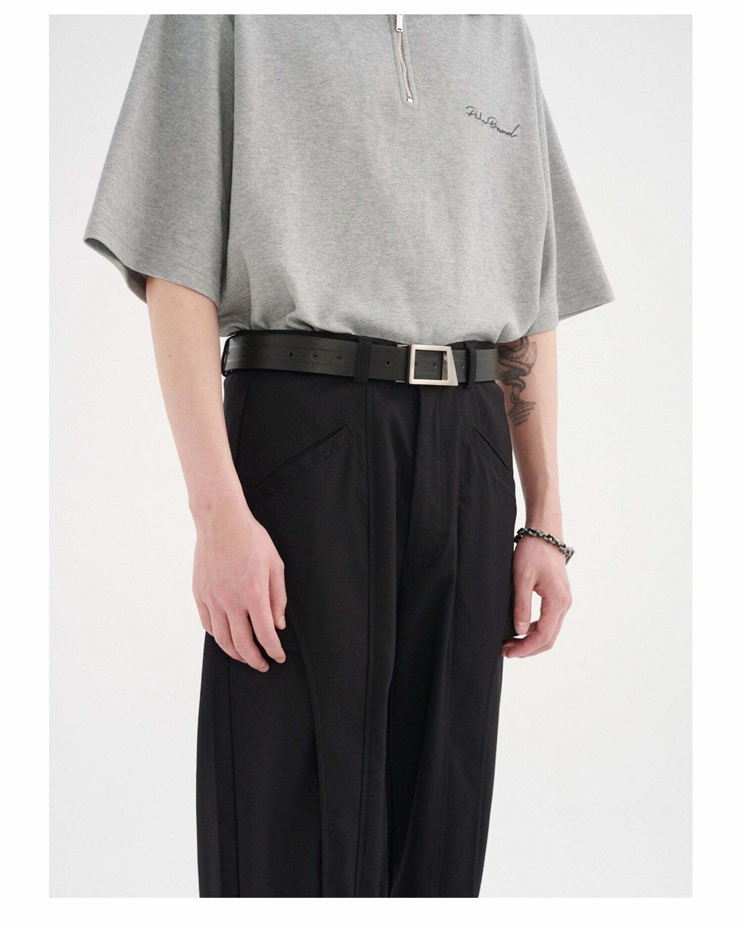 Y2K Grunge Geometric Notch Belt - Perfect for 90s Outfits, Retro Style, and Y2K Fashion
