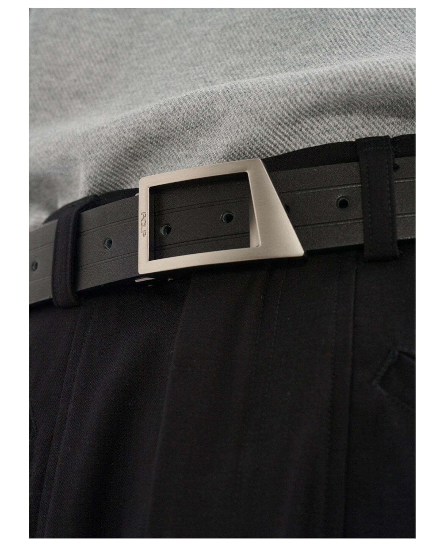 Y2K Grunge Geometric Notch Belt - Perfect for 90s Outfits, Retro Style, and Y2K Fashion