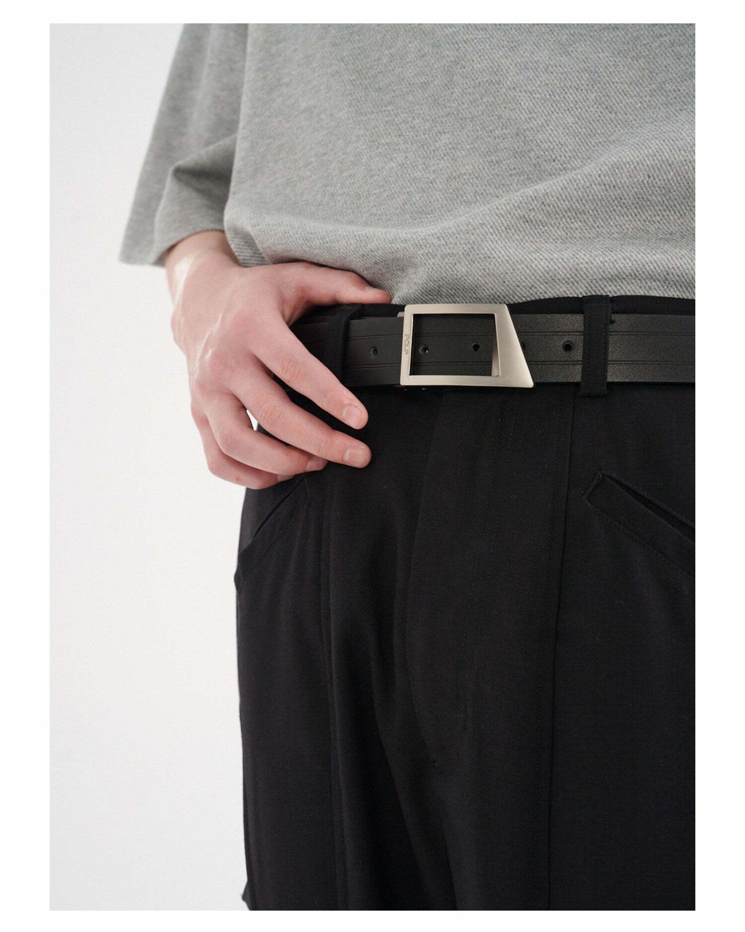 Y2K Grunge Geometric Notch Belt - Perfect for 90s Outfits, Retro Style, and Y2K Fashion