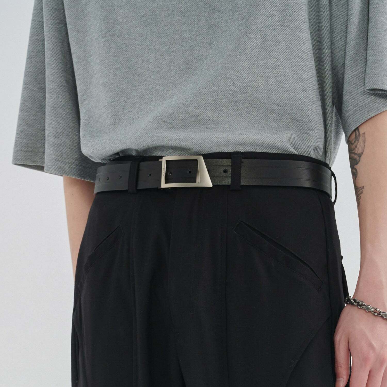 Y2K Grunge Geometric Notch Belt - Perfect for 90s Outfits, Retro Style, and Y2K Fashion