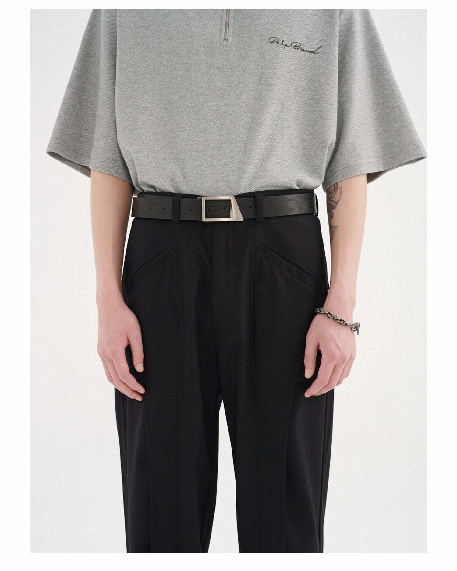 Y2K Grunge Geometric Notch Belt - Perfect for 90s Outfits, Retro Style, and Y2K Fashion