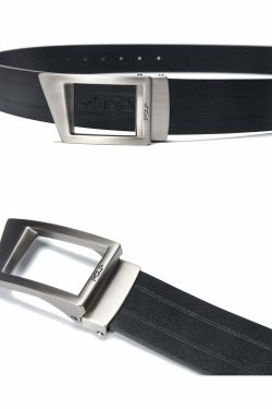 Y2K Grunge Geometric Notch Belt - Perfect for 90s Outfits, Retro Style, and Y2K Fashion