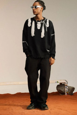 Y2K Grunge Ghost Knit Sweater - Retro 90s Fashion, Summer Outfits, and Pastel Goth Style