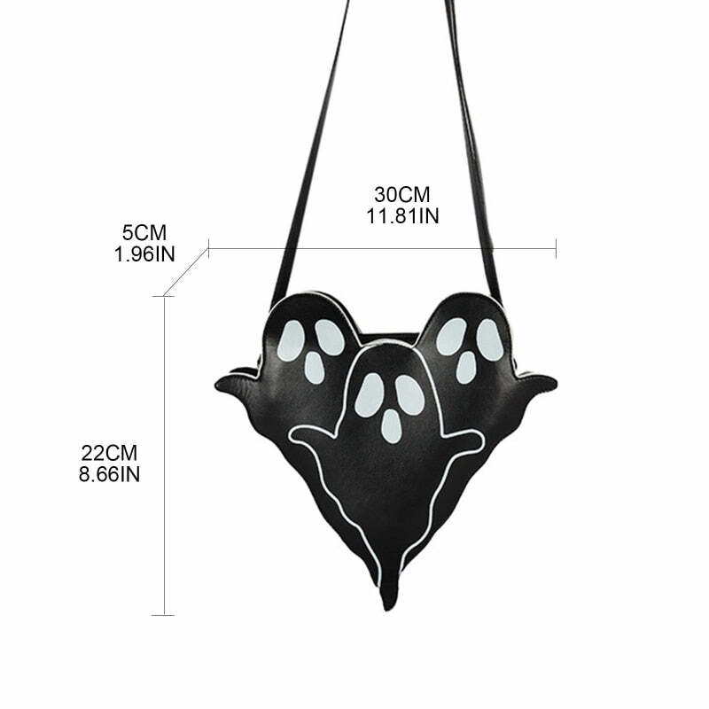 Y2K Grunge Ghost Trio Shoulder Bag - Perfect for 90s Outfits, Summer Y2K Fashion, and Retro Style