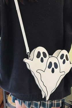 Y2K Grunge Ghost Trio Shoulder Bag - Perfect for 90s Outfits, Summer Y2K Fashion, and Retro Style