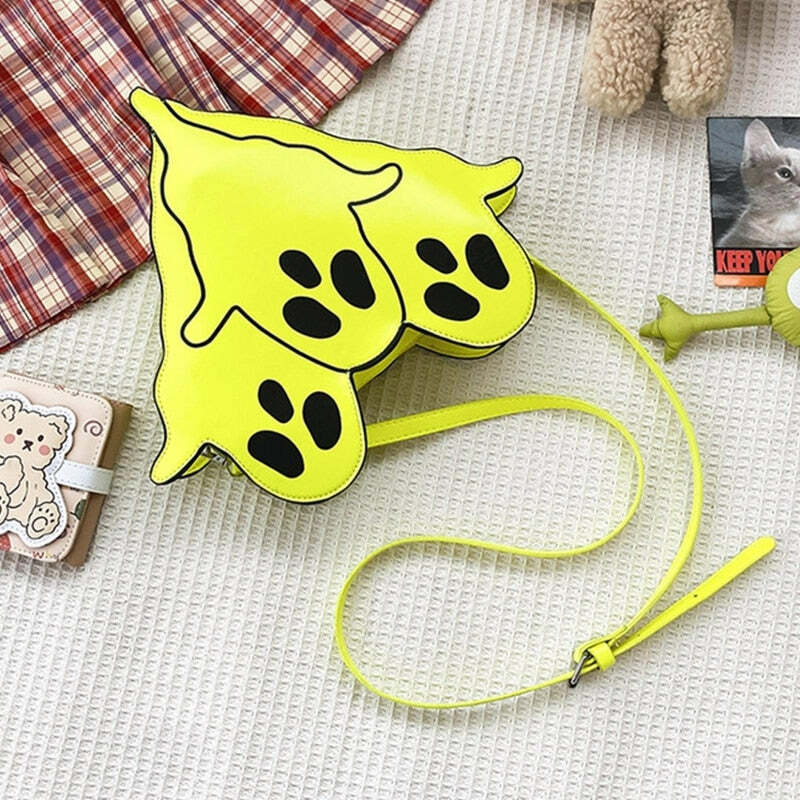 Y2K Grunge Ghost Trio Shoulder Bag - Perfect for 90s Outfits, Summer Y2K Fashion, and Retro Style