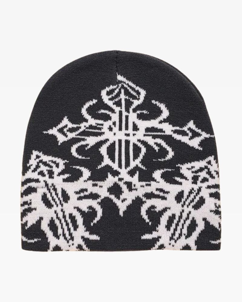 Y2K Grunge Goth Beanie - Retro 90s Fashion, Summer Outfits, and Pastel Goth Style