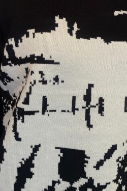 Y2K Grunge Goth Knit Sweater - Retro 90s Fashion, Pastel Goth, Y2K Outfits, Summer Y2K