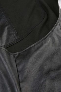Y2K Grunge Goth Punk Leather Hooded Shrug Jacket - Retro 90s Fashion, Summer & Party Outfits