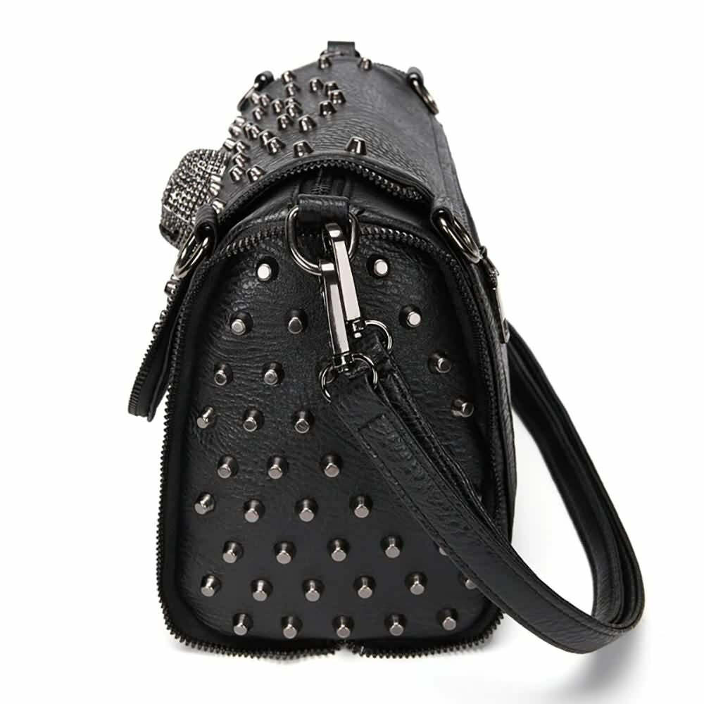 Y2K Grunge Goth Punk Skull Shoulder Bag - Retro 90s Fashion, Y2K Summer & Party Outfits