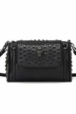 Y2K Grunge Goth Punk Skull Shoulder Bag - Retro 90s Fashion, Y2K Summer & Party Outfits