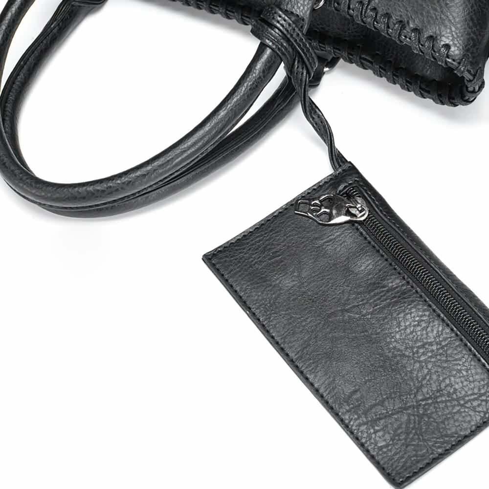 Y2K Grunge Goth Punk Skull Studded Handbag - Retro 90s Fashion, Y2K Club & Party Outfit Accessory