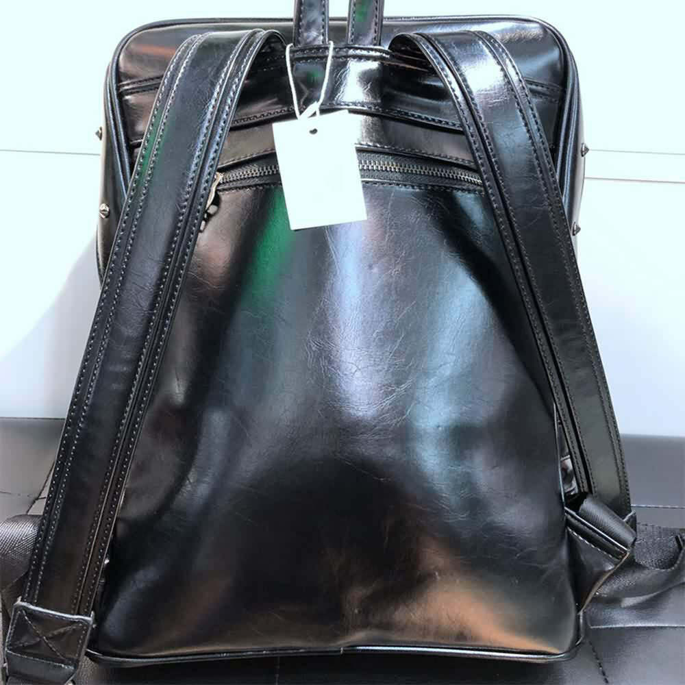 Y2K Grunge Goth Skull Backpack - Retro 90s Fashion, Y2K Club & Party Outfits, Unisex Style