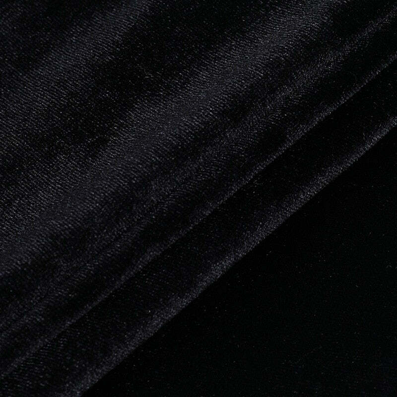 Y2K Grunge Goth Velours Vampire A-Line Dress - Retro 90s Summer Party Outfit