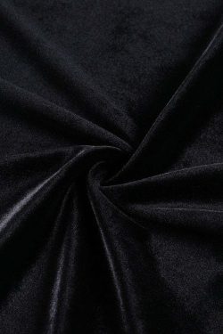 Y2K Grunge Goth Velours Vampire A-Line Dress - Retro 90s Summer Party Outfit