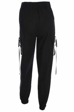 Y2K Grunge Gothic Buckle Strap Cargo Pants - Retro 90s Fashion, Y2K Summer & Club Outfits