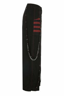 Y2K Grunge Gothic Electro Baggy Pants - Retro 90s Fashion, Summer Y2K Outfits