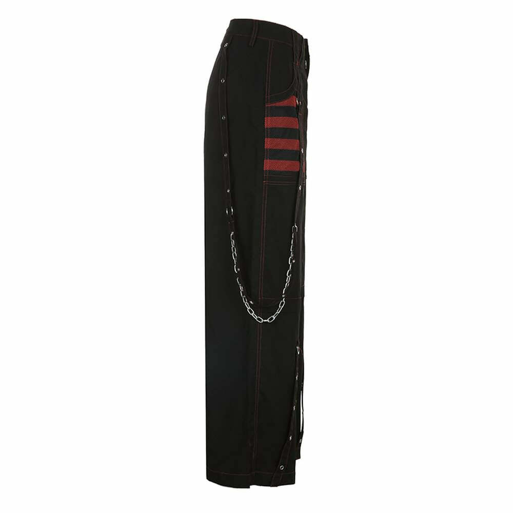 Y2K Grunge Gothic Electro Baggy Pants - Retro 90s Fashion, Summer Y2K Outfits