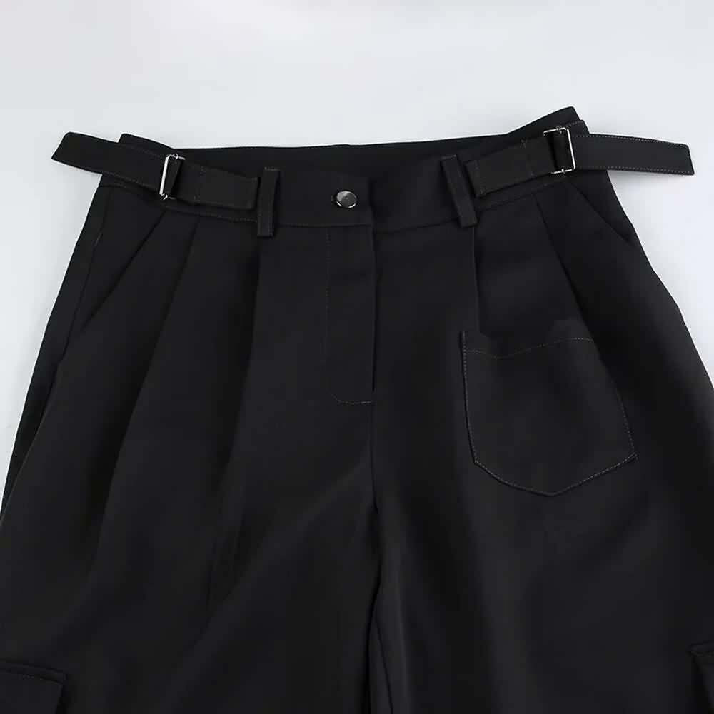 Y2K Grunge Gothic Loose Fit Cargo Trousers - Retro 90s Summer Outfit for Women