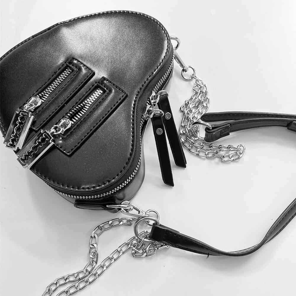 Y2K Grunge Gothic Punk Heart Shoulder Bag - Retro 90s Fashion, Y2K Summer & Party Outfits