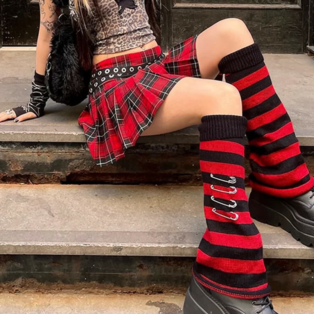 Y2K Grunge Gothic Punk Plaid Pleated Mini Skirt - Retro 90s Fashion, Summer Y2K Outfits
