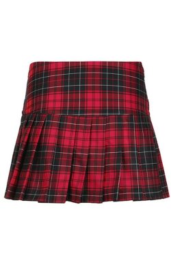 Y2K Grunge Gothic Punk Plaid Pleated Mini Skirt - Retro 90s Fashion, Summer Y2K Outfits