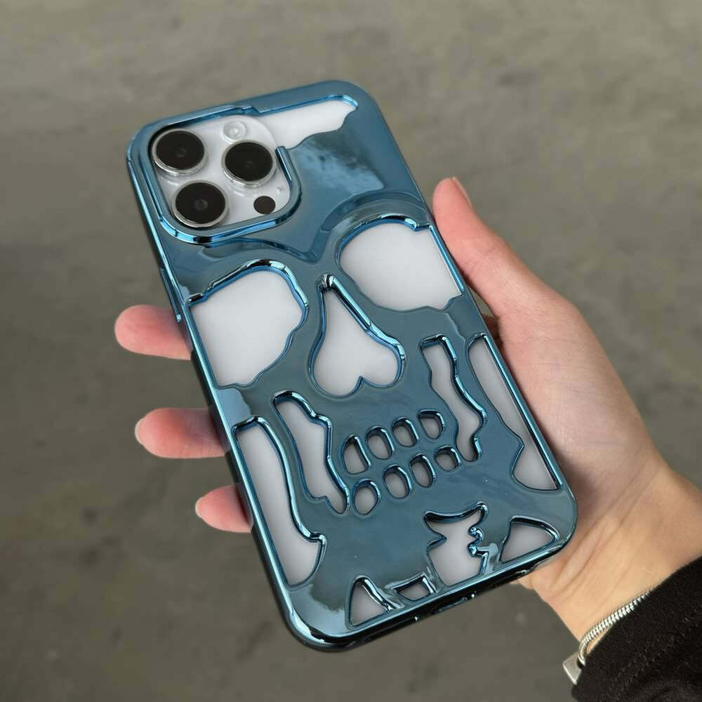 Y2K Grunge Gothic Skull Phone Case - Retro 90s Style for Y2K Fashion and Summer Outfits