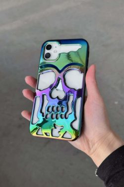 Y2K Grunge Gothic Skull Phone Case - Retro 90s Style for Y2K Fashion and Summer Outfits